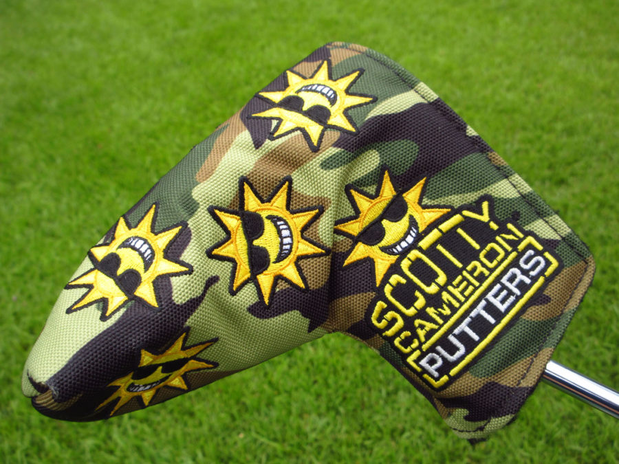 scotty cameron custom shop camo dancing sunshine mid mallet headcover