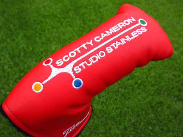 scotty cameron for tour use only red studio stainless circle t blade headcover