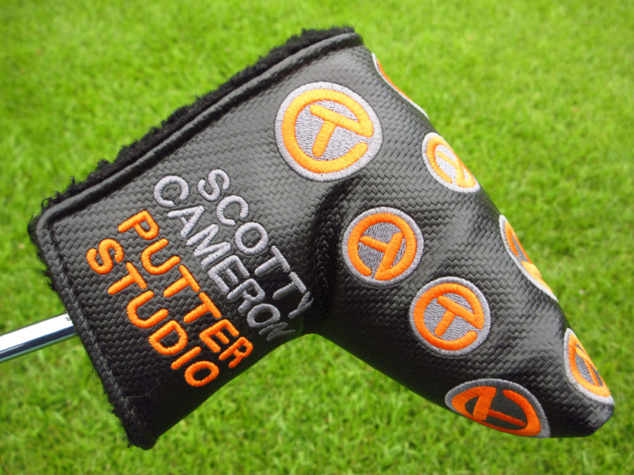 scotty cameron tour only black and orange dancing circle t mid mallet headcover