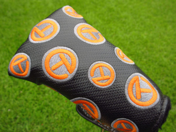 scotty cameron tour only black and orange dancing circle t mid mallet headcover