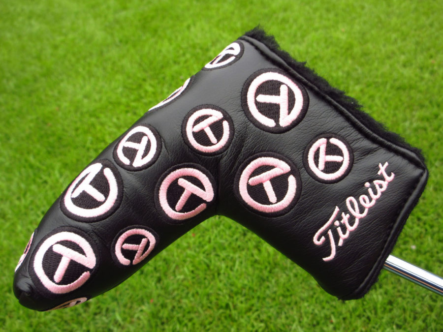 scotty cameron tour only black and pink dancing circle t blade headcover