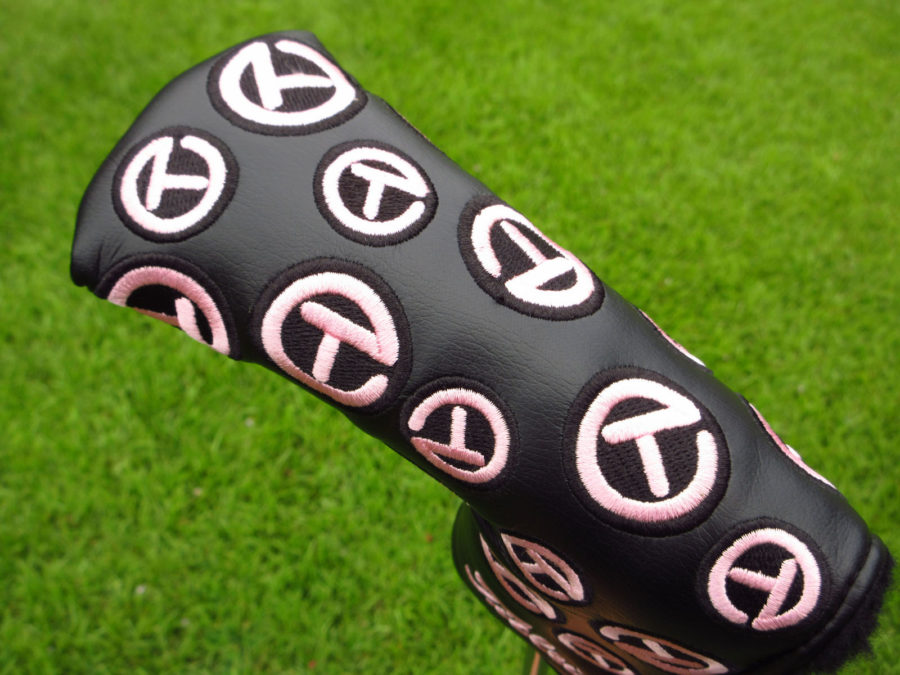 scotty cameron tour only black and pink dancing circle t blade headcover