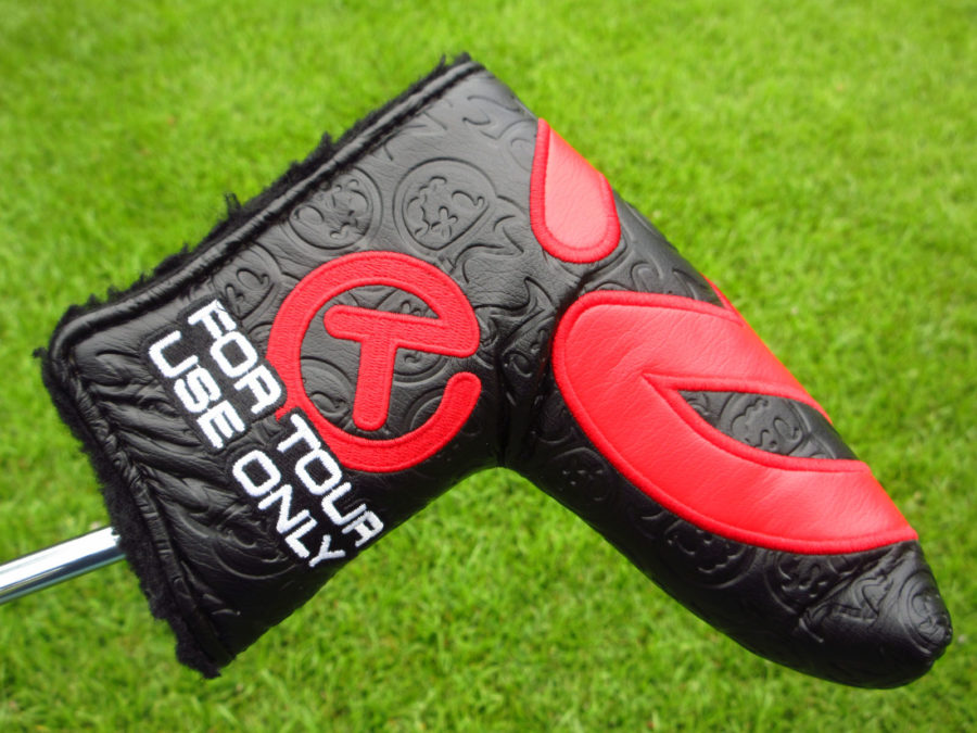 scotty cameron tour only black and red hot head harry industrial circle t blade headcover