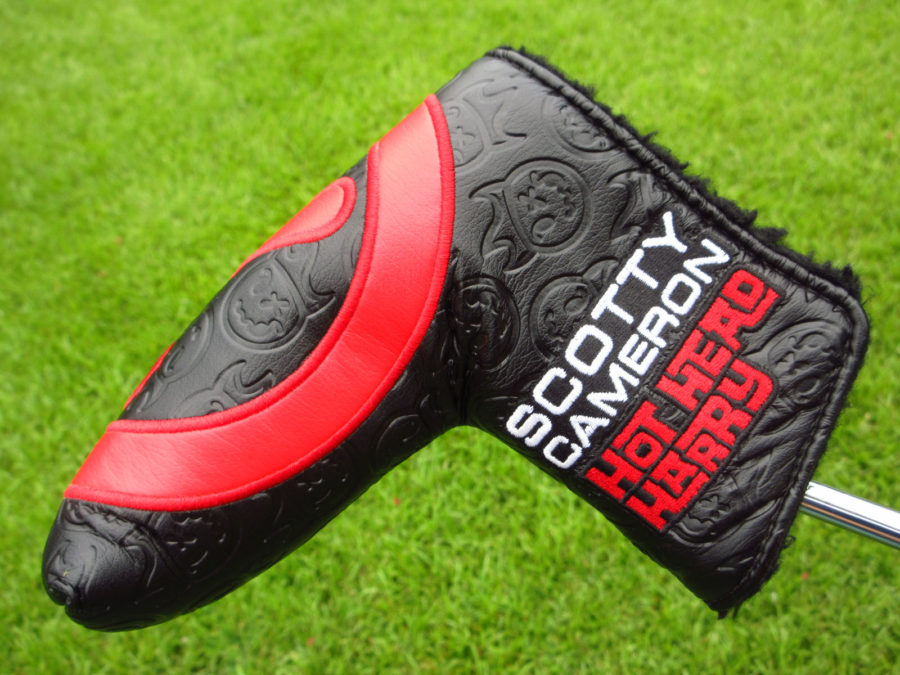 scotty cameron tour only black and red hot head harry industrial circle t blade headcover