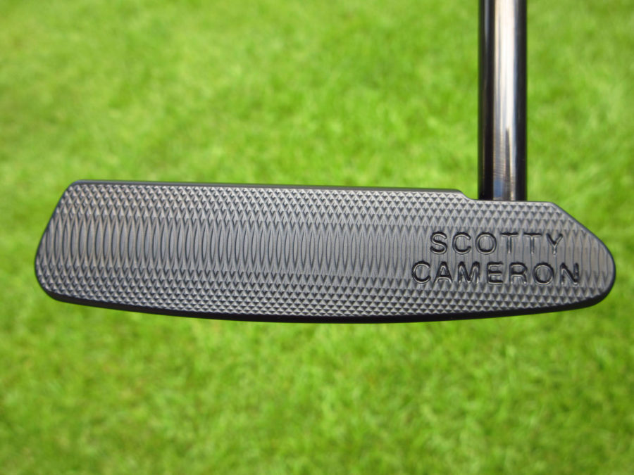 scotty cameron tour only black deep milled squareback plus sb+ circle t putter with black knucklehead neck and black shaft golf club