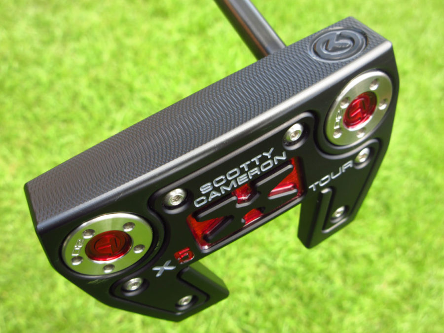 scotty cameron tour only black sss futura x5 circle t putter with black shaft and top line golf club