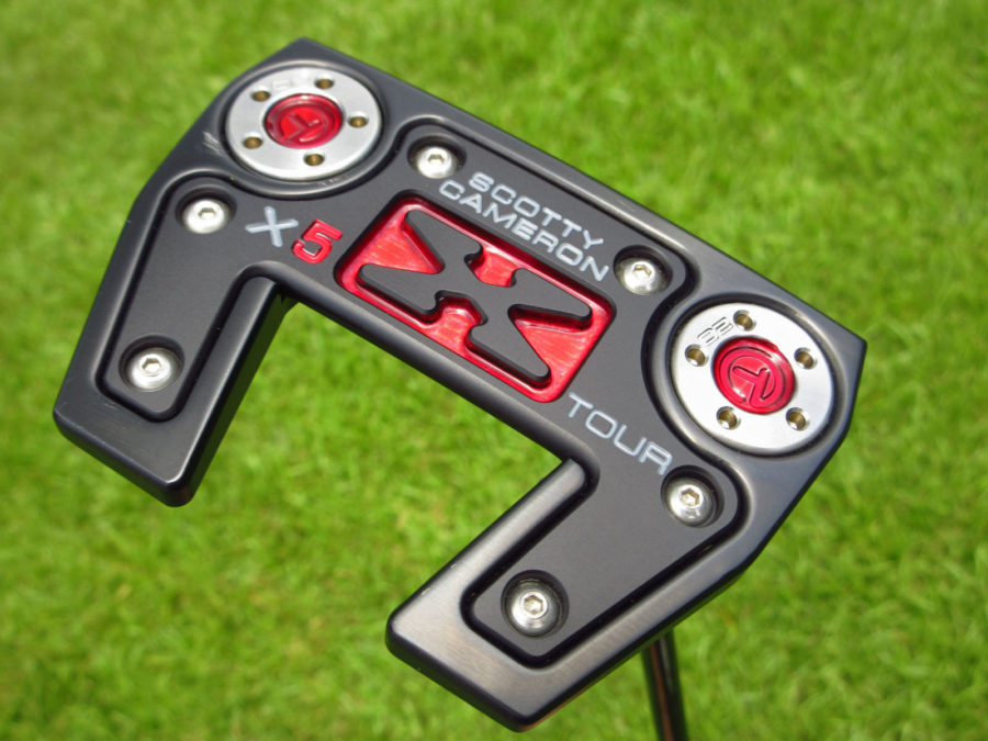 scotty cameron tour only black sss futura x5 circle t putter with black shaft and top line golf club