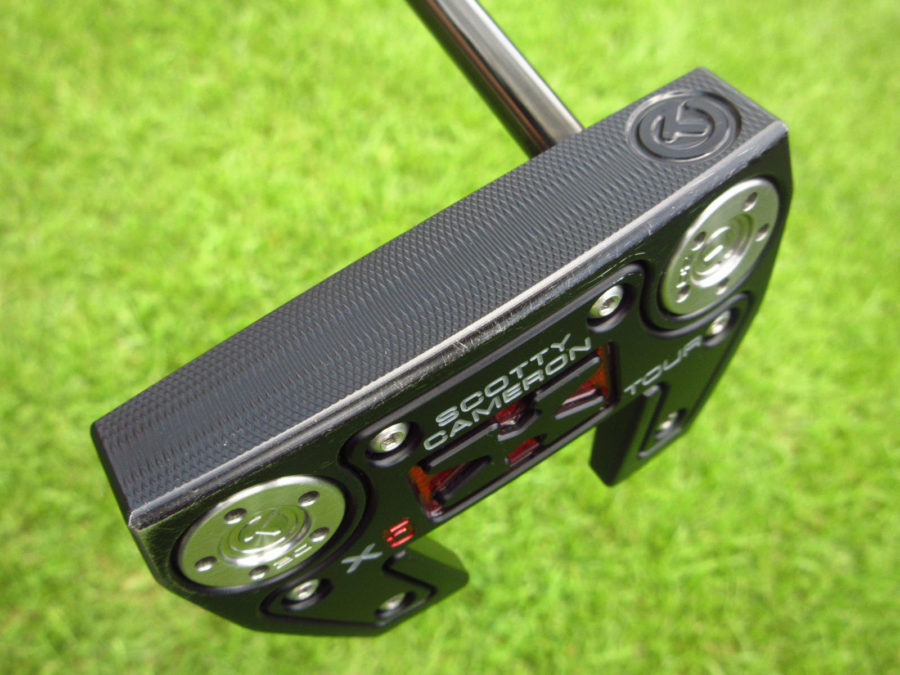 scotty cameron tour only black sss futura x5 circle t putter with black shaft and dual flange lines golf club