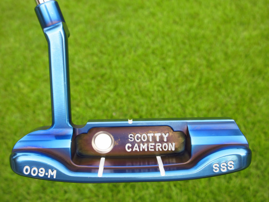 scotty cameron tour only blue masterful 009m prototype circle t 350g putter golf club with dual flange lines