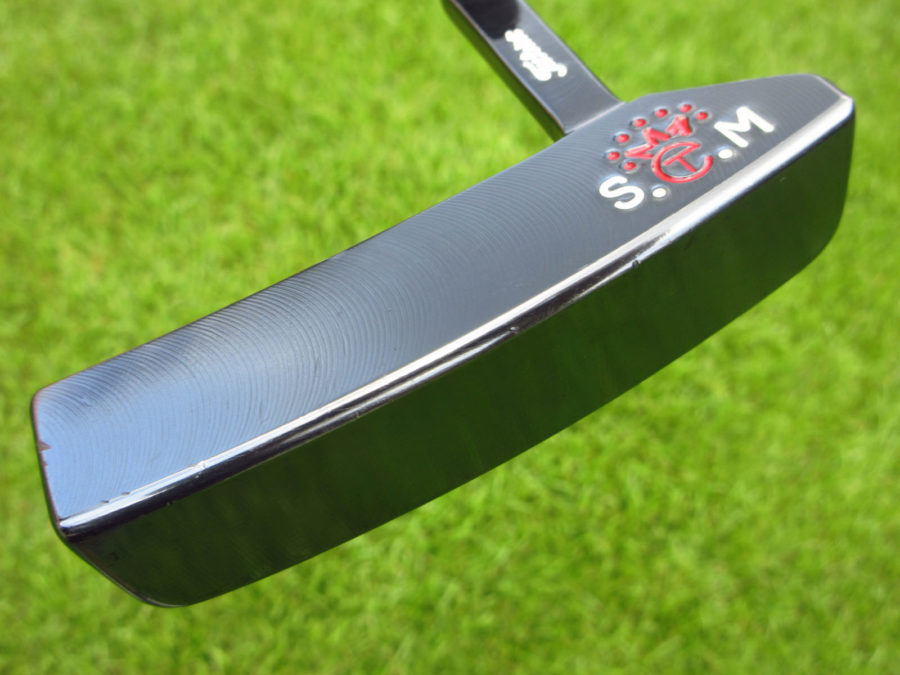 scotty cameron tour only brushed black carbon circa 62 #3 circle t 350g putter with sight dot golf club