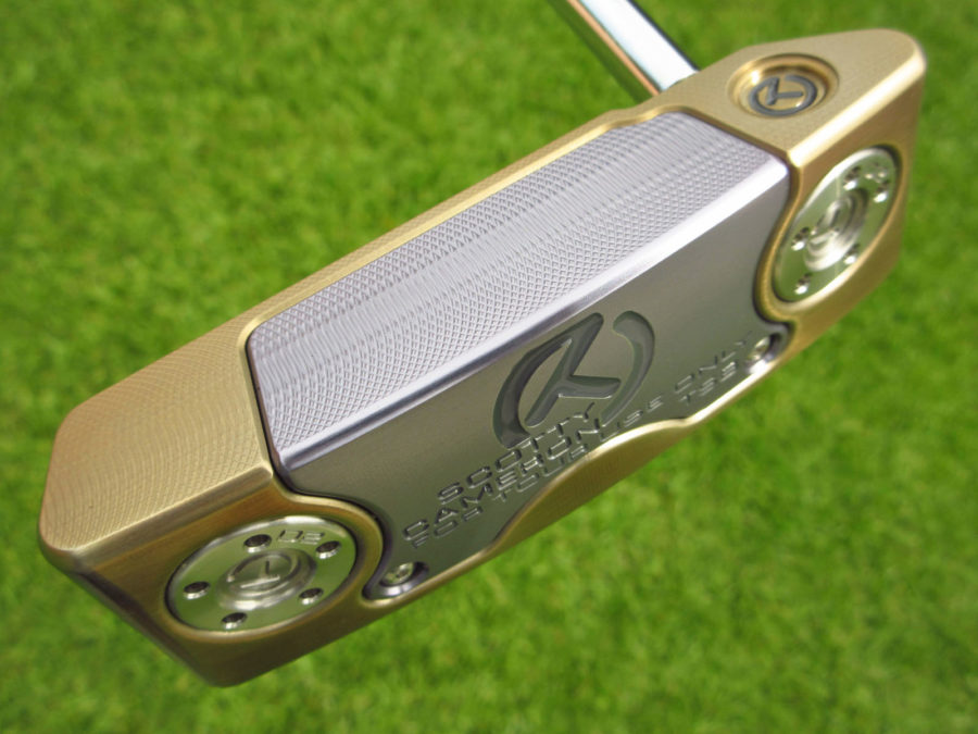scotty cameron tour only chromatic bronze squareback tsb select circle t putter with vertical top line golf club