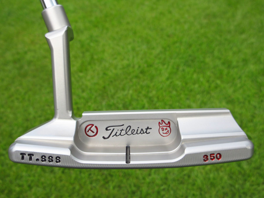 scotty cameron tour only sss timeless tourtype handstamped circle t putter with hot head harry and tour jester stamps golf club