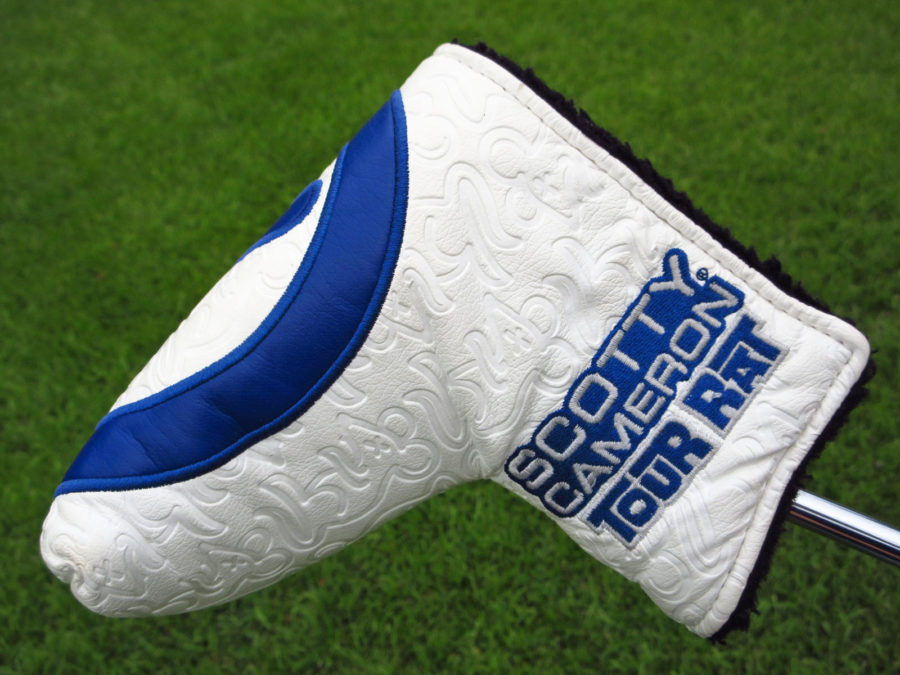 scotty cameron tour only white and blue tour rat industrial circle t mid mallet headcover