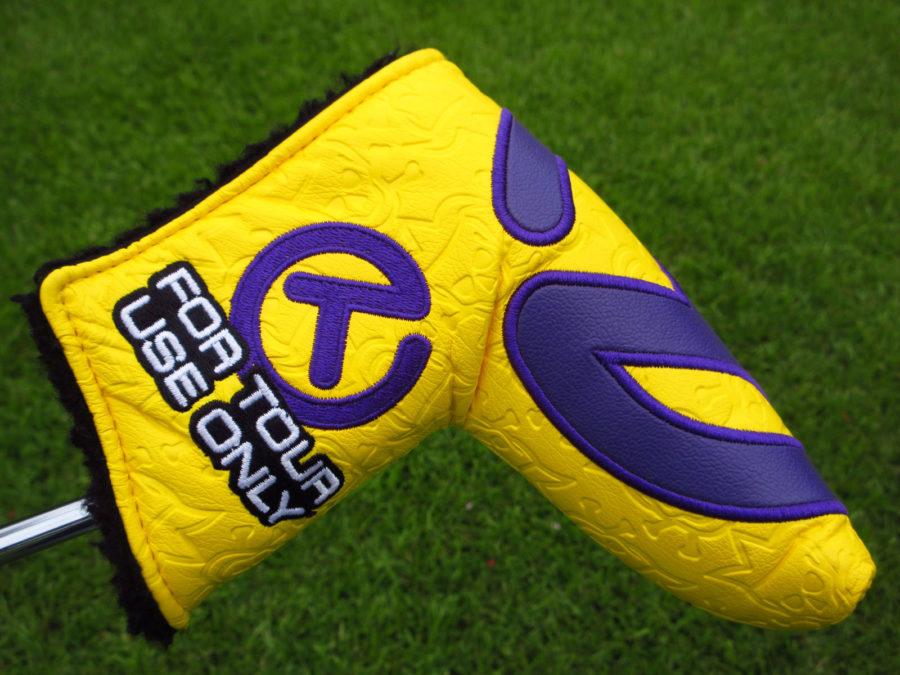 scotty cameron tour only yellow and purple tour jester industrial circle t blade headcover