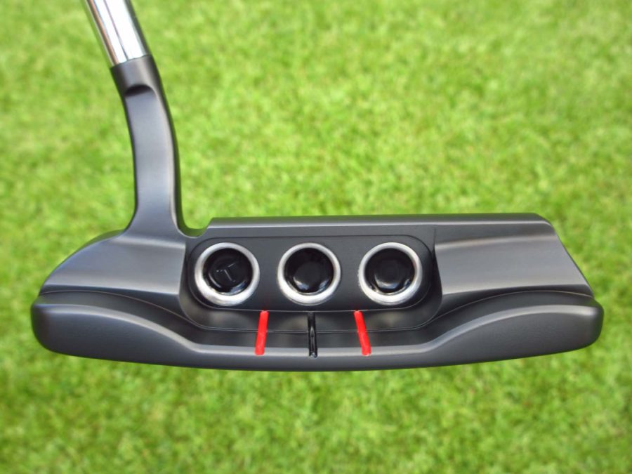 scotty cameron tour only black sss deep milled newport 1.5 select circle t putter with triple sight lines golf club