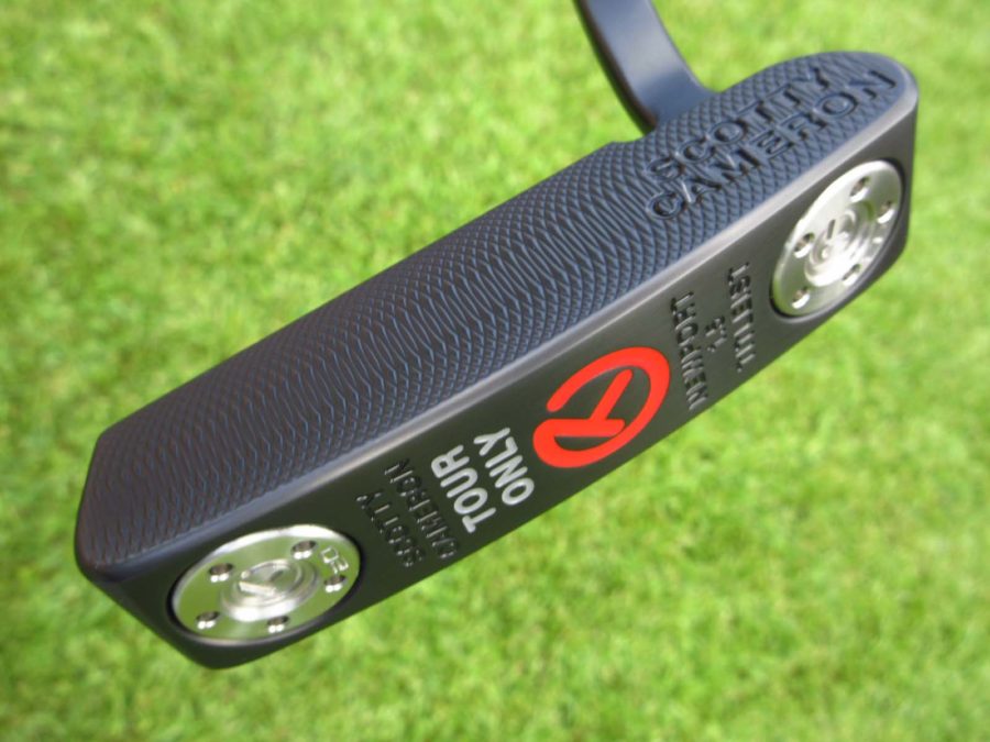 scotty cameron tour only black sss deep milled newport 1.5 select circle t putter with triple sight lines golf club