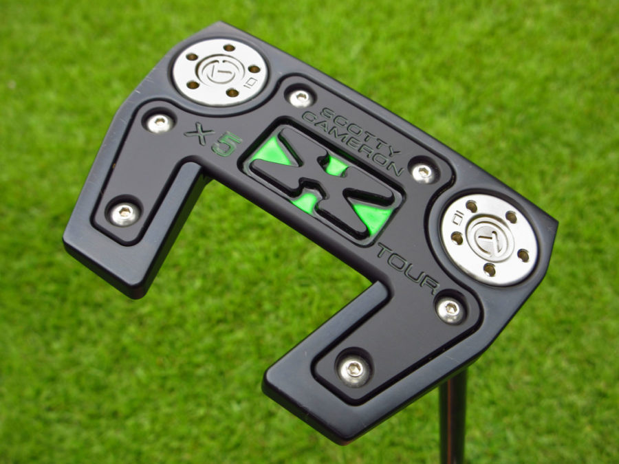 scotty cameron tour only black sss futura x5 circle t welded 2.5 neck justin thomas style putter with black shaft golf club