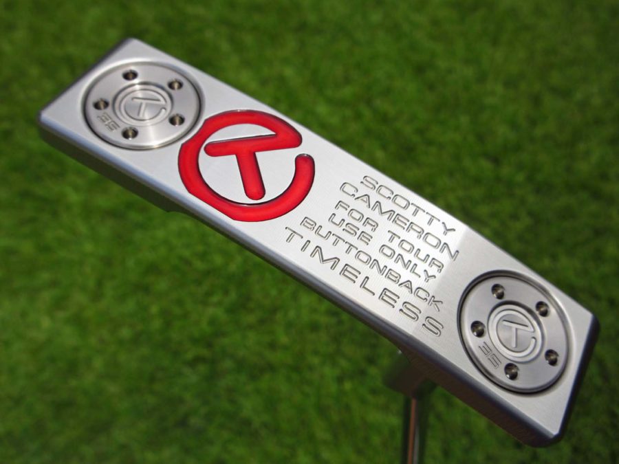 scotty cameron tour only buttonback timeless teryllium circle t putter golf club with top line