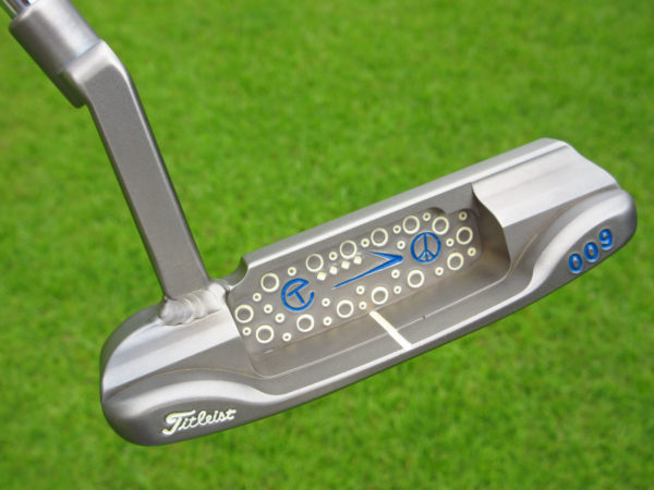 scotty cameron tour only charcoal mist 009 prototype circle t 350g with welded plumber neck and retro and bubble stampings golf club