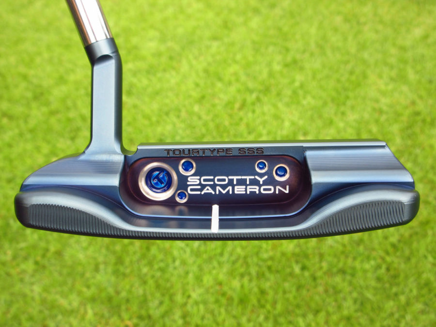 scotty cameron tour only mystic blue sss masterful 1.5 tourtype flojet neck circle t putter golf club