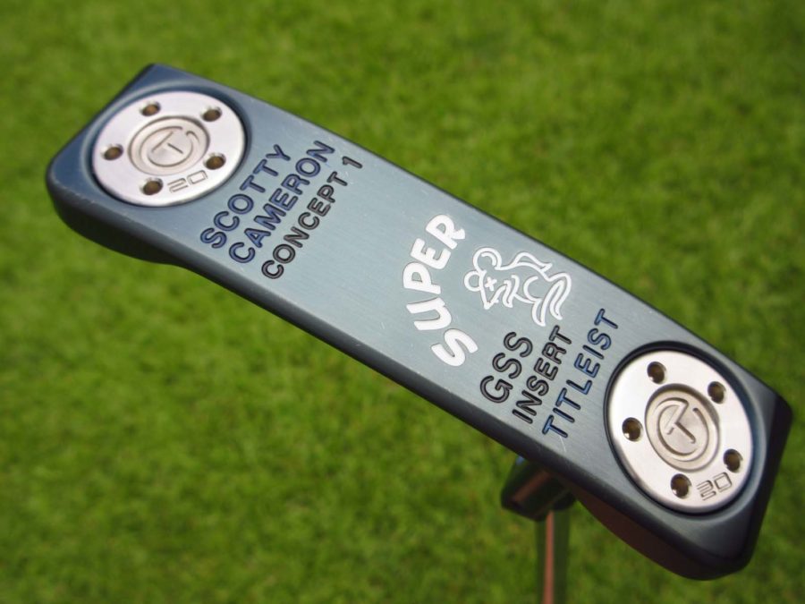 scotty cameron tour only mystic blue masterful super rat gss insert circle t putter with top line golf club