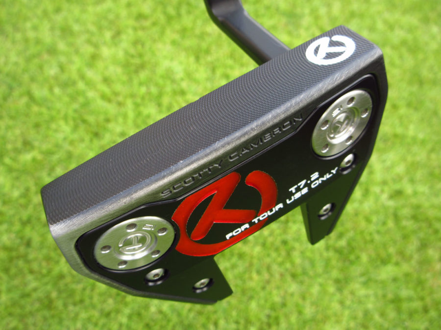 scotty cameron tour only black sss phantom x t7.2 circle t putter with welded plumber neck golf club