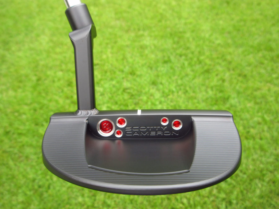 scotty cameron tour only black sss silver deep milled face golo tg6.2 tourtype circle t putter with welded plumber neck and top line golf club