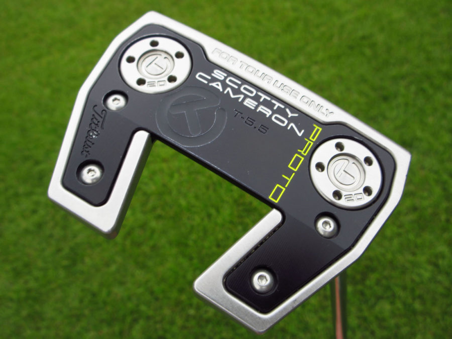 scotty cameron tour only sss deep milled phantom x t5.5 circle t putter with welded flojet neck and top line golf club