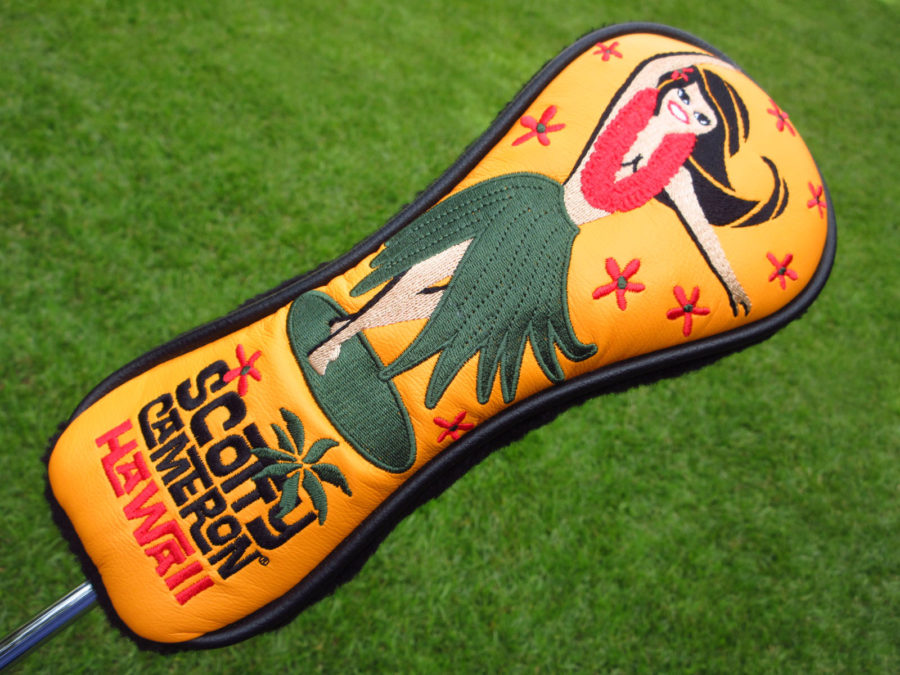 scotty cameron orange hula girl sony open hawaii hybrid utility club headcover