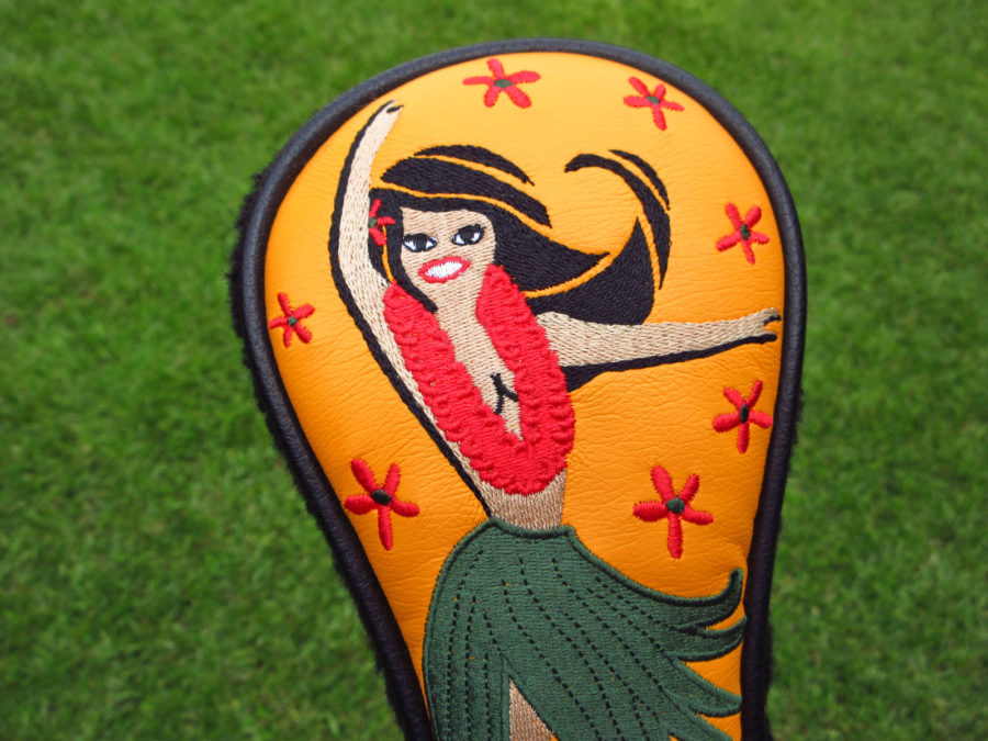 scotty cameron orange hula girl sony open hawaii hybrid utility club headcover