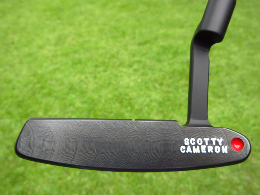 scotty cameron tour only 3x black newport handstamped 350g with retro tour dots and script titleist stamping