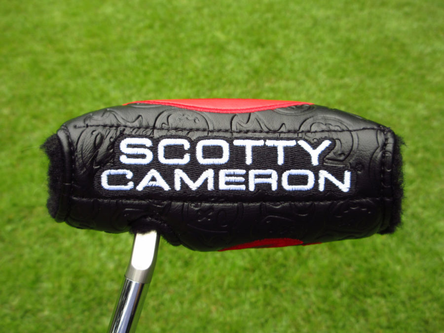 scotty cameron tour only black and red hot head harry industrial circle t mid round putter headcover