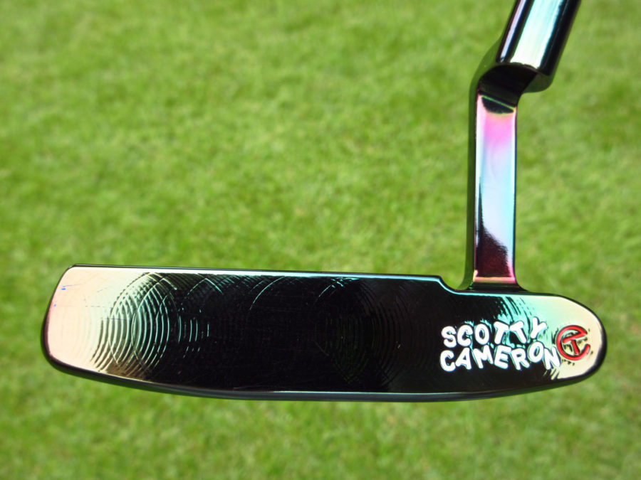 scotty cameron tour only black pearl 009 prototype circle t 350g putter with fujikura graphite putter shaft and exotic yellow leather stitchback grip golf club