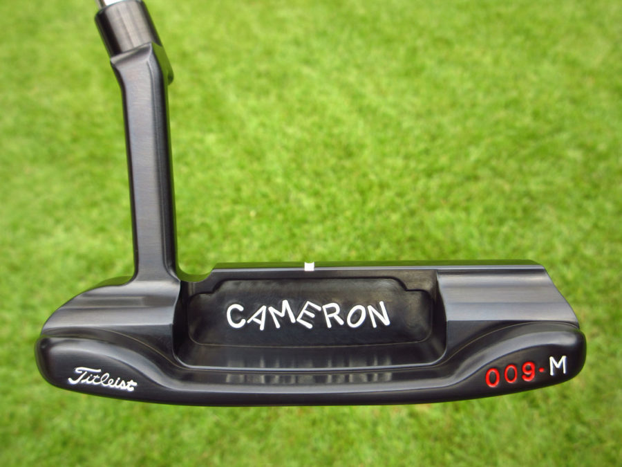 scotty cameron tour only brushed black carbon masterful 009m circle t 350g putter with jordan spieth style stampings jackpot johnny and top line golf club