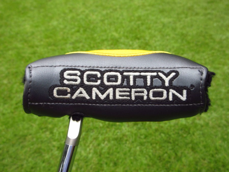 scotty cameron tour only grey and yellow industrial circle t mid round putter headcover