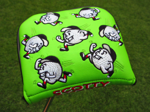 scotty cameron tour only lime green baller boy circle t xl mallet putter headcover