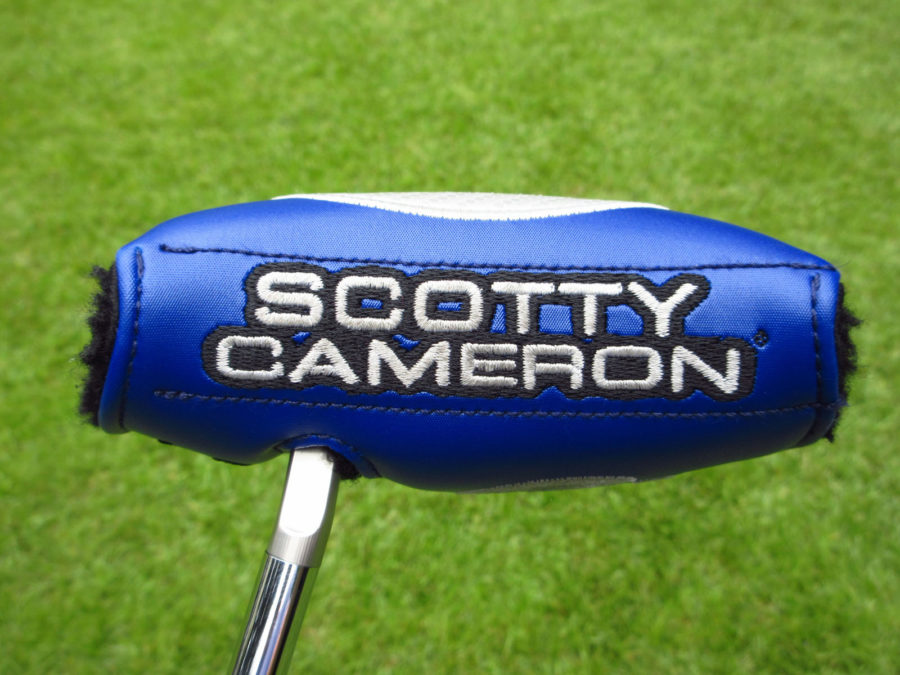 scotty cameron tour only navy blue and silver carbon rush industrial circle t mid round putter headcover