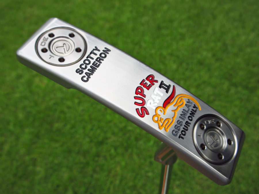 scotty cameron tour only silver mist sss super rat concept 2 gss insert circle t putter golf club with top line