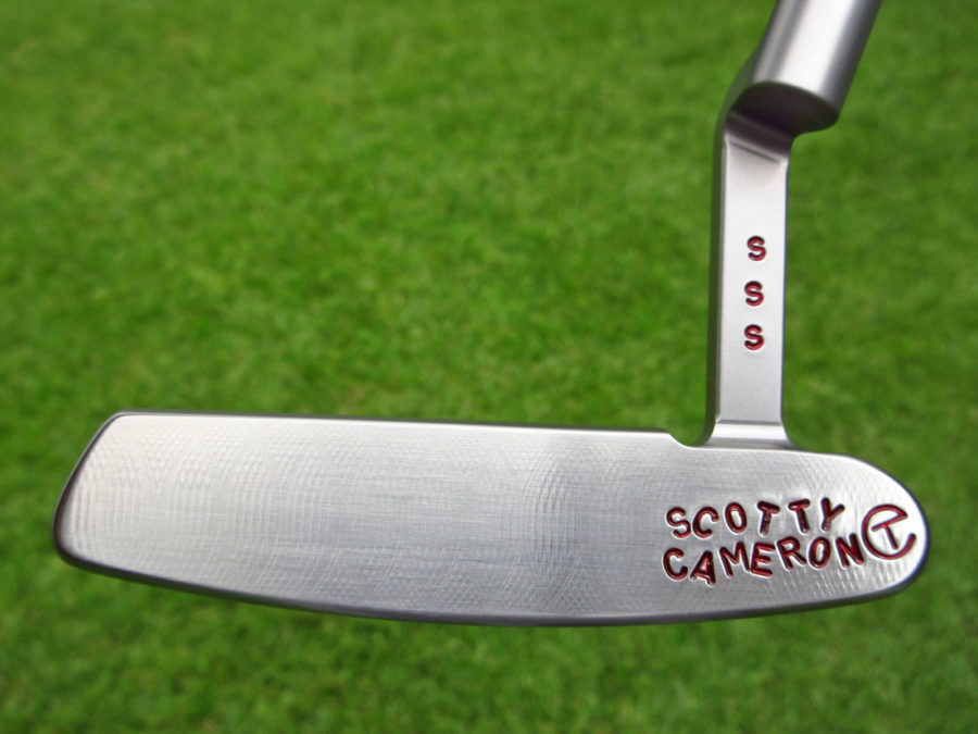 scotty cameron tour only sss handstamped newport circle t 350g putter with smiley face crown and circle t stamped sun stamps golf club