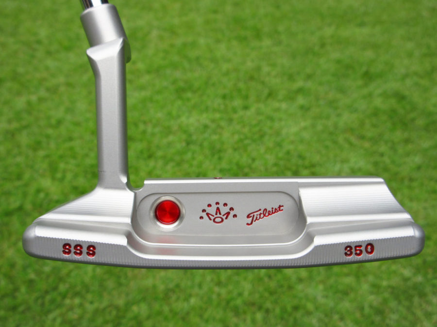 scotty cameron tour only sss timeless tourtype tt circle t 350g putter with double milled cherry bombs and script titleist stamp golf club