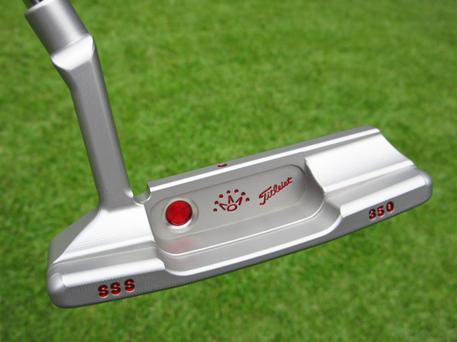 scotty cameron tour only sss timeless tourtype tt circle t 350g putter with double milled cherry bombs and script titleist stamp golf club