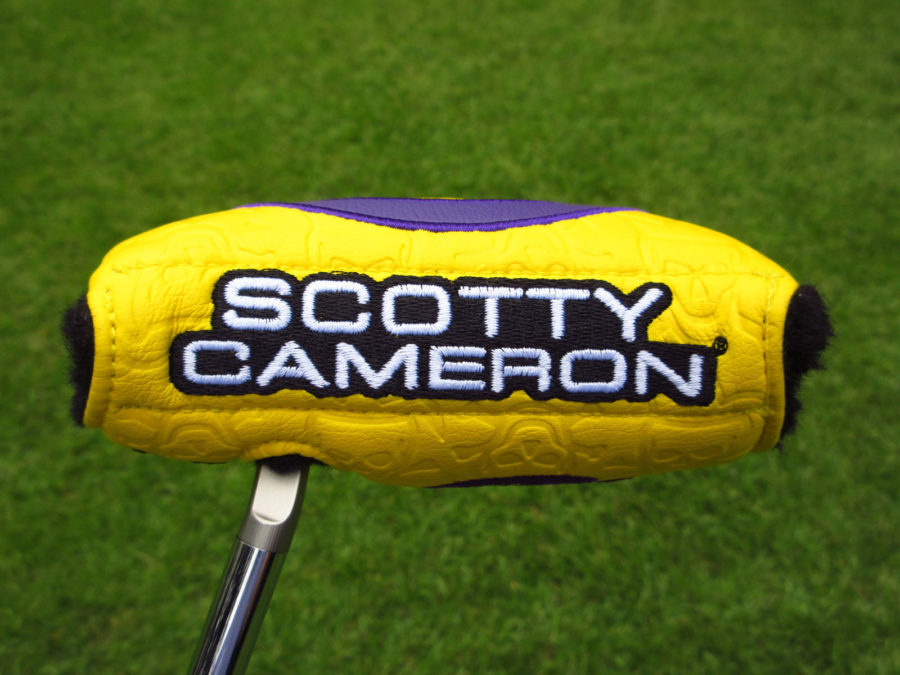 scotty cameron tour only yellow and purple tour jester circle t mid round putter headcover