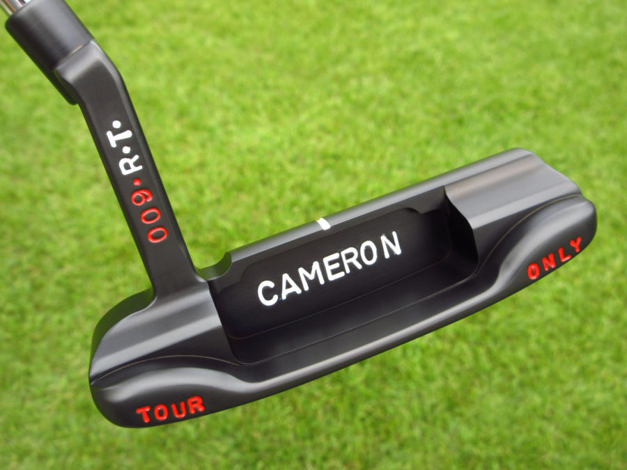 scotty cameron tour only 3x black carbon roll top 009 prototype circle t 350g putter golf club with top line