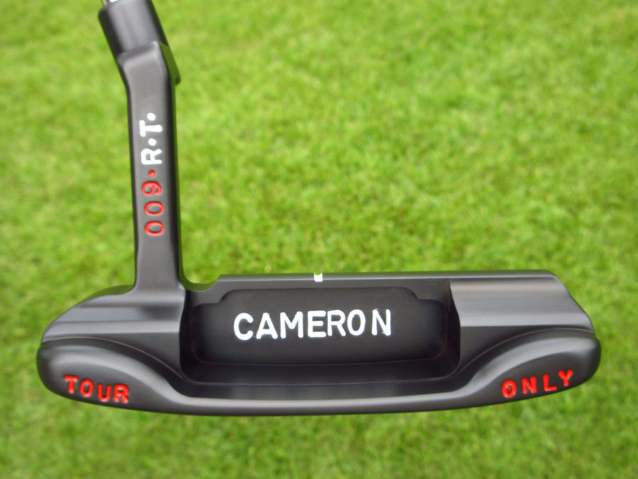 scotty cameron tour only 3x black carbon roll top 009 prototype circle t 350g putter golf club with top line