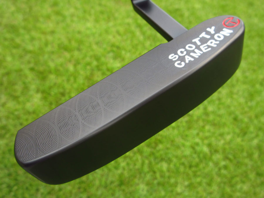 scotty cameron tour only 3x black carbon roll top 009 prototype circle t 350g putter golf club with top line