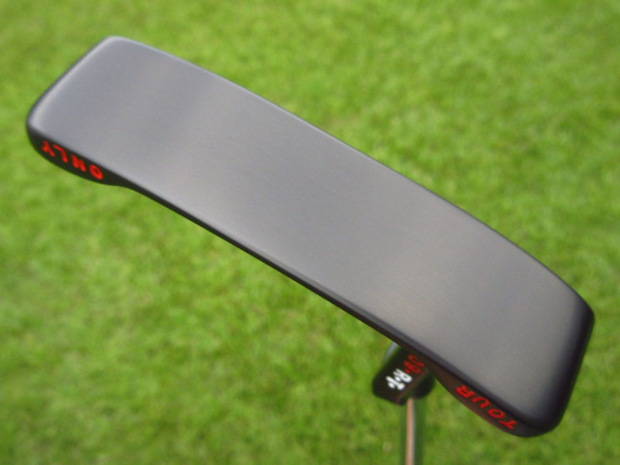 scotty cameron tour only 3x black carbon roll top 009 prototype circle t 350g putter golf club with top line