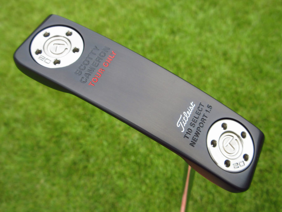 scotty cameron tour only black t10 newport 1.5 teryllium buttonback circle t putter golf club