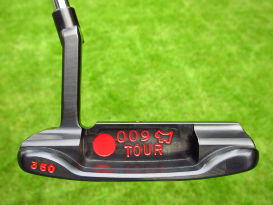 scotty cameron tour only brushed black carbon 009 prototype circle t 350g putter with scotty dog golf club