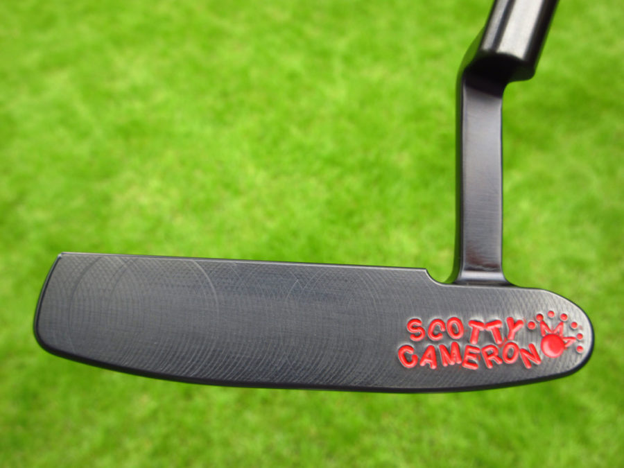 scotty cameron tour only brushed black carbon 009 prototype circle t 350g putter with scotty dog golf club