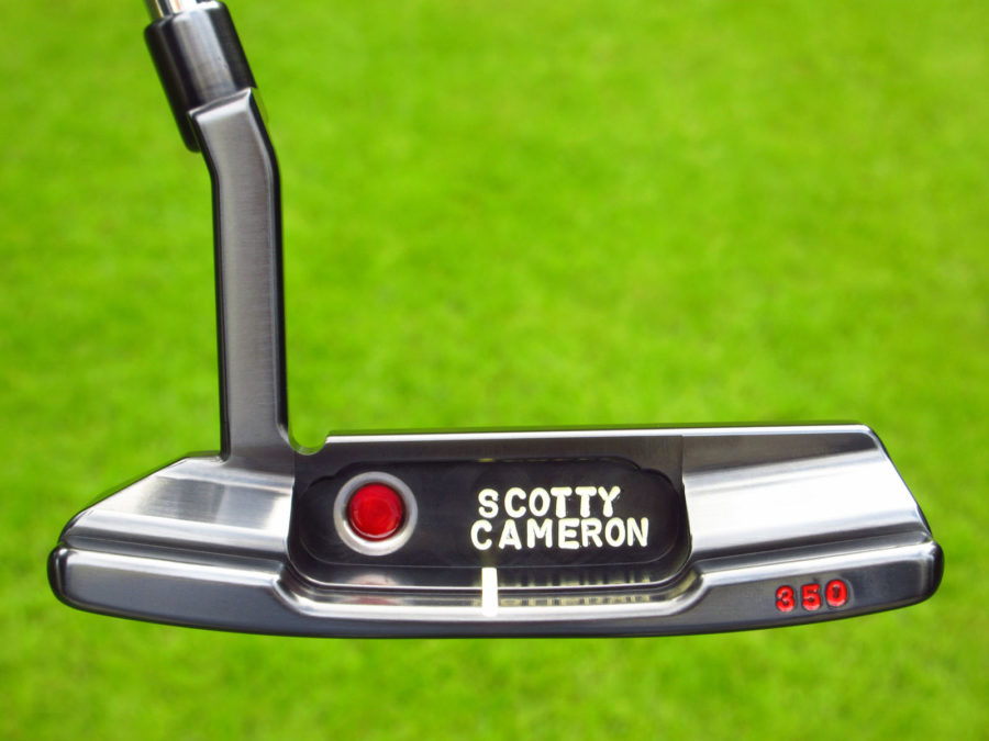 scotty cameron tour only brushed black carbon t2 timeless 2 circle t 350g putter with double milled cherry bombs golf club